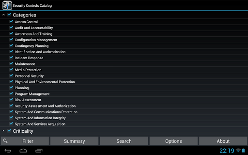 USA Cyber-Security Controls Screen 2