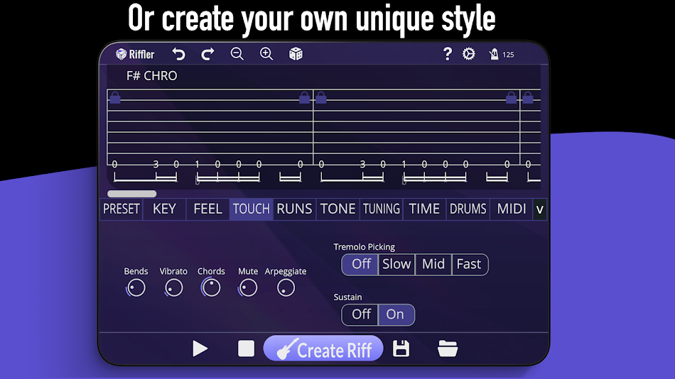 #8. Riffler: Guitar Riff Generator (Android) Podle: JamString