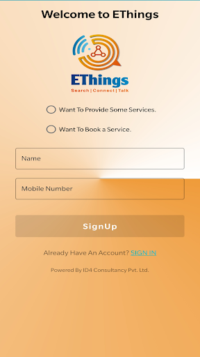 Android application EThings screenshort