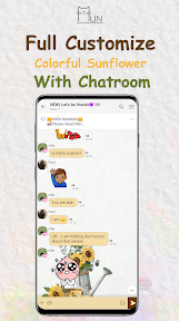 Colorful Sunflower_Kakao Theme screenshot