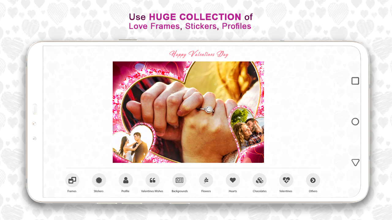Android application Valentine Photo Frames : Love screenshort