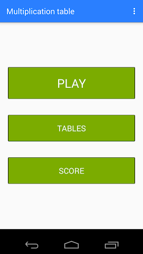 Android application Learn Multiplication Table screenshort