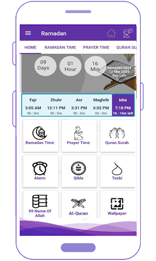 Android application Ramadan 2025 screenshort