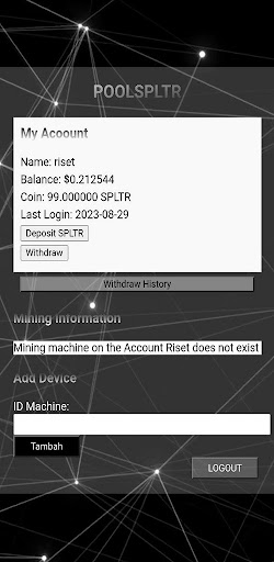 Android application PoolSPLTR screenshort