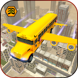 Flying School Bus Sim 2017 icon