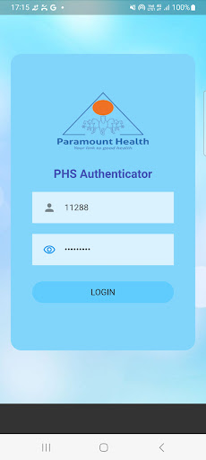 Android application PHS Authenticator screenshort