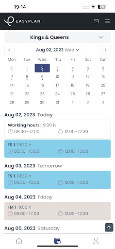 EasyPlan Mitarbeiter Screen 2