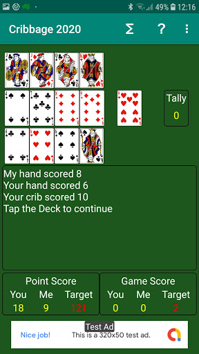 Cribbage 2020 Screen 2