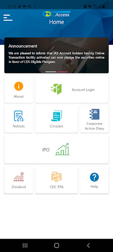 Android application CDC Access Mobile Application screenshort