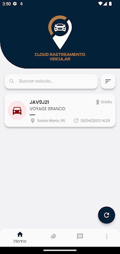 Android application Cloud Rastreamento Veicular screenshort
