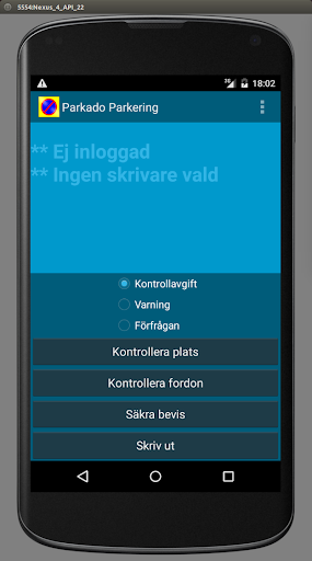 Android application Parkado Parkering screenshort