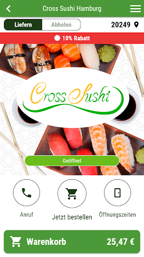 Android application Cross Sushi Hamburg screenshort