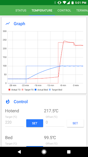 OctoRemote for OctoPrint Screen 3