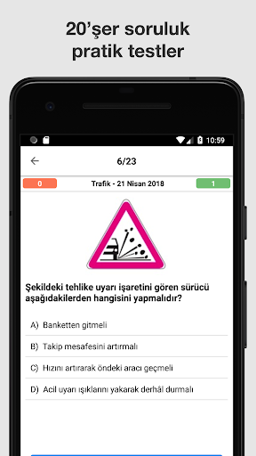 Android application Ehliyet - Çıkmış Sorular 2024 screenshort