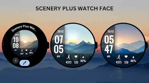 Scenery Plus Watch Face Screenshot 3 - AppWisp.com