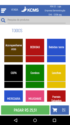 Android application KCMS POS Nano (Point of Sale) screenshort