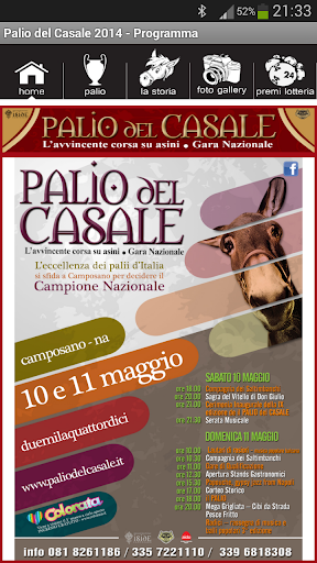 Android application Palio del Casale screenshort
