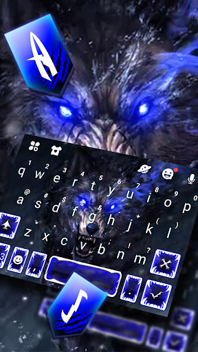 Mean Wild Wolf Keyboard Theme Screen 2