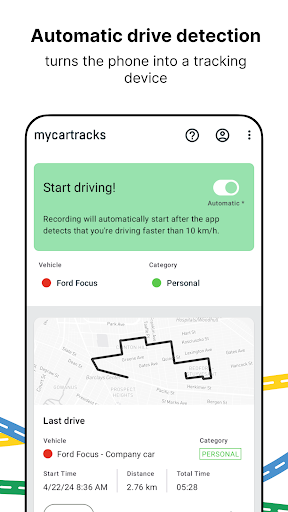 GPS Location & Mileage Tracker Screen 2