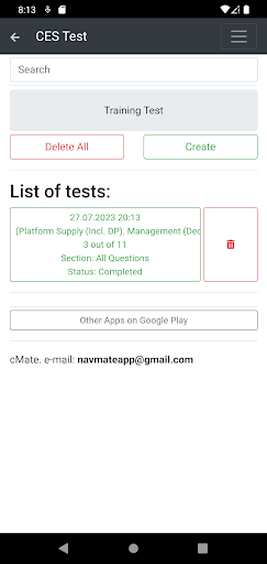 Platform Supply DP. Management Screen 2
