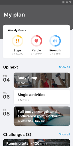 Android application SpinFit Kickbox Fitness screenshort