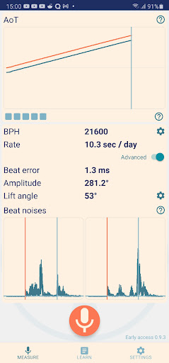 Timegrapher Screen 2