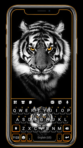 Android application Fierce Tiger Black Keyboard Ba screenshort