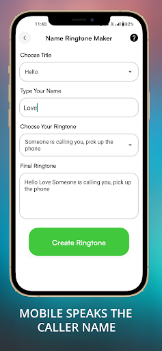 Android application My Name Ringtone Maker App screenshort