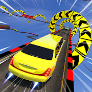 Fast Car Racing Stunt Master: Limo Downhill Action