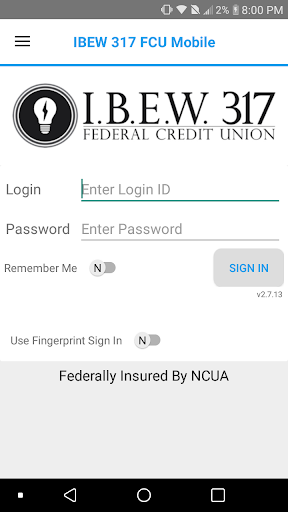 Android application IBEW 317 FCU Mobile screenshort