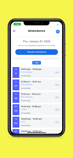 Android application Yes HRM screenshort