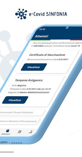 e-Covid SINFONIA Screen 2