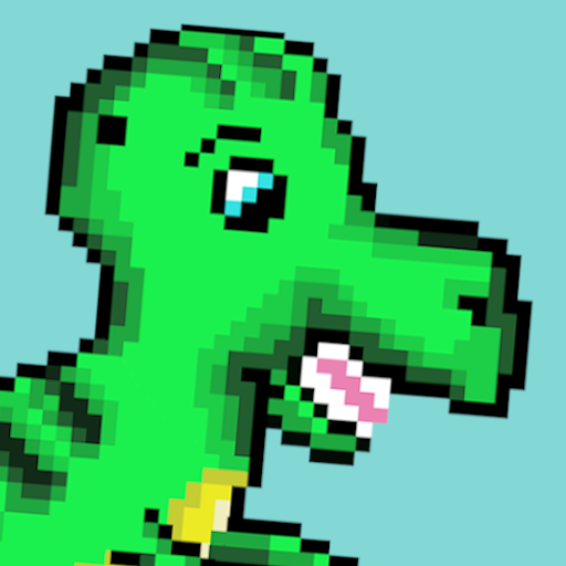 Pixel Dino Run - House Jumper logo