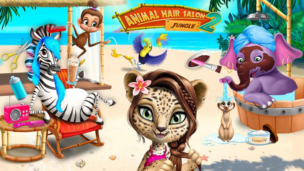 Jungle Animal Hair Salon 2 banner