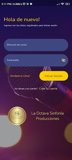 Android application Octava Sinfonía Producciones screenshort