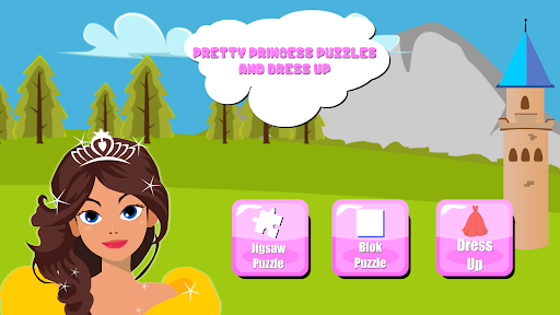 Android application Pretty Princess Puzzle dressup screenshort