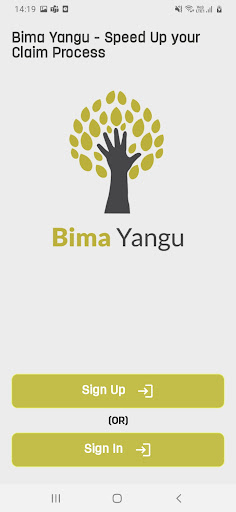 Android application Bima Yangu screenshort