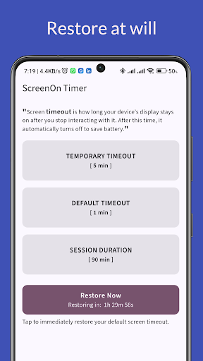 ScreenOn Timer