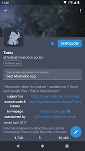 Tusky for Mastodon