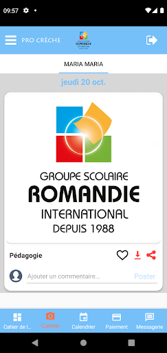 Romandie - Parent app Screen 3