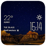 Street night weather widget icon