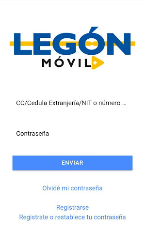 Android application Legón Móvil screenshort