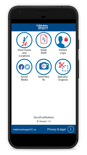 Android application Medicine Shoppe 191 Pharmacy screenshort