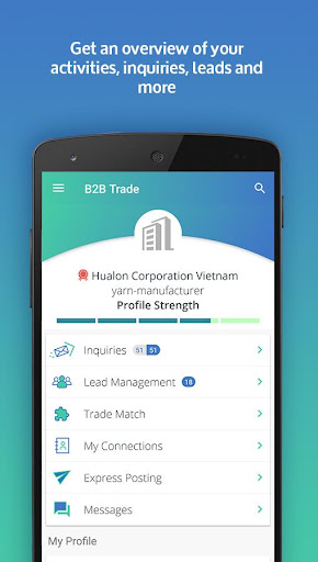 Android application B2B Trade screenshort