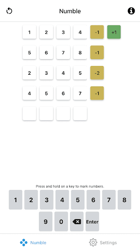 Android application Numble screenshort