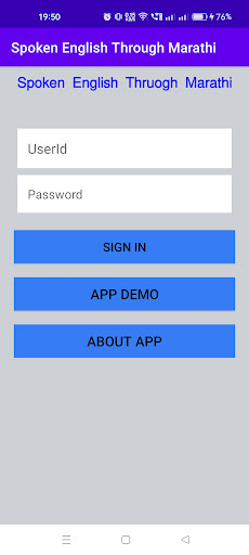 Android application Learn to speak English screenshort