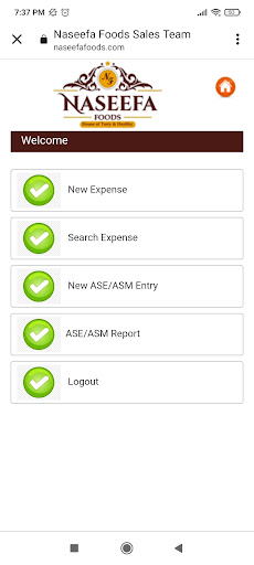 Naseefa Foods Sales Team Screen 3