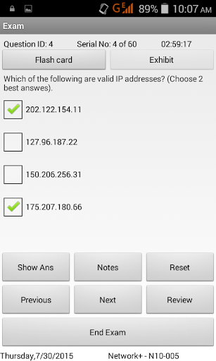 Sim-Ex Exam Sim Network+ -Full Screen 3