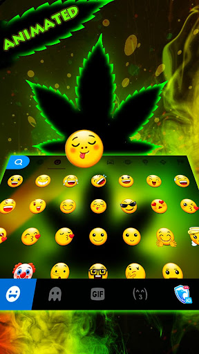 Neon Green Leave Theme Screen 2