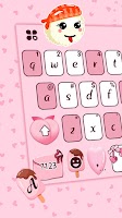 screenshot of Simple Pink SMS Keyboard Backg